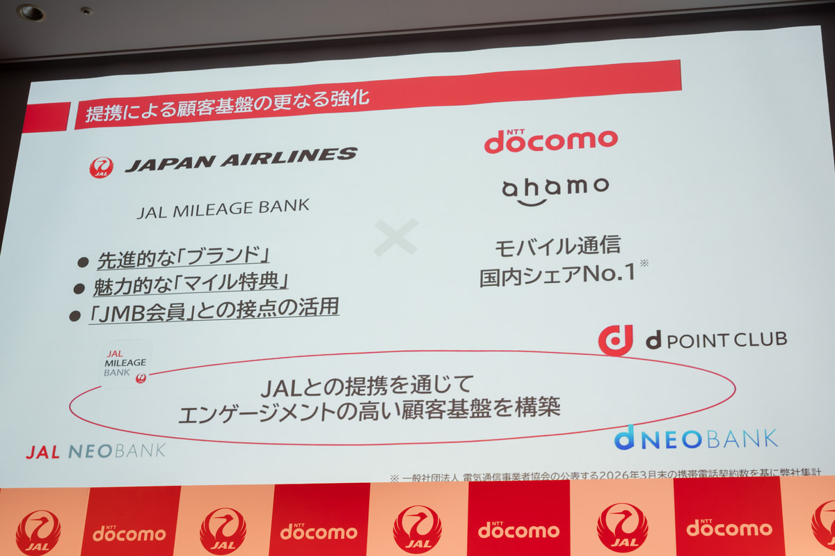 JALとドコモで顧客基盤の強化を図っていく