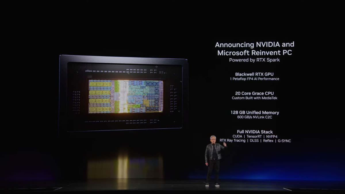 RTX Sparkを発表する、NVIDIAのジェンスン・フアンCEO