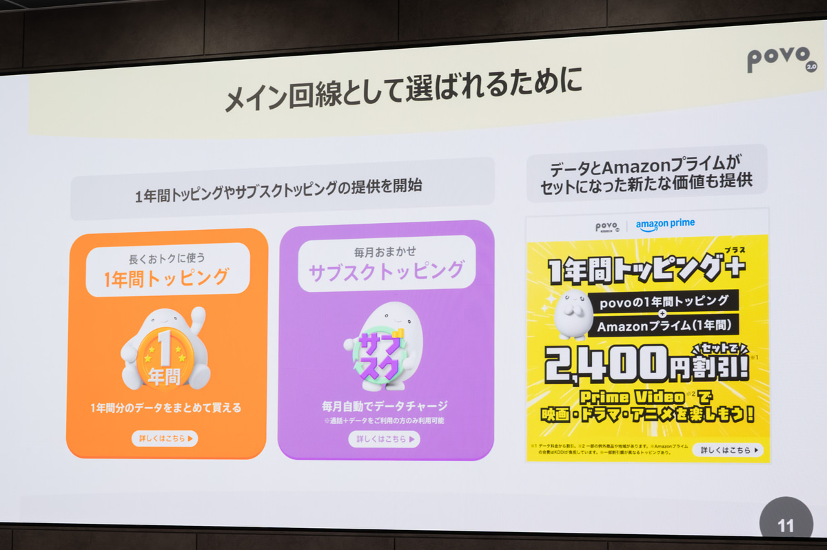 メイン回線向けの施策を拡充