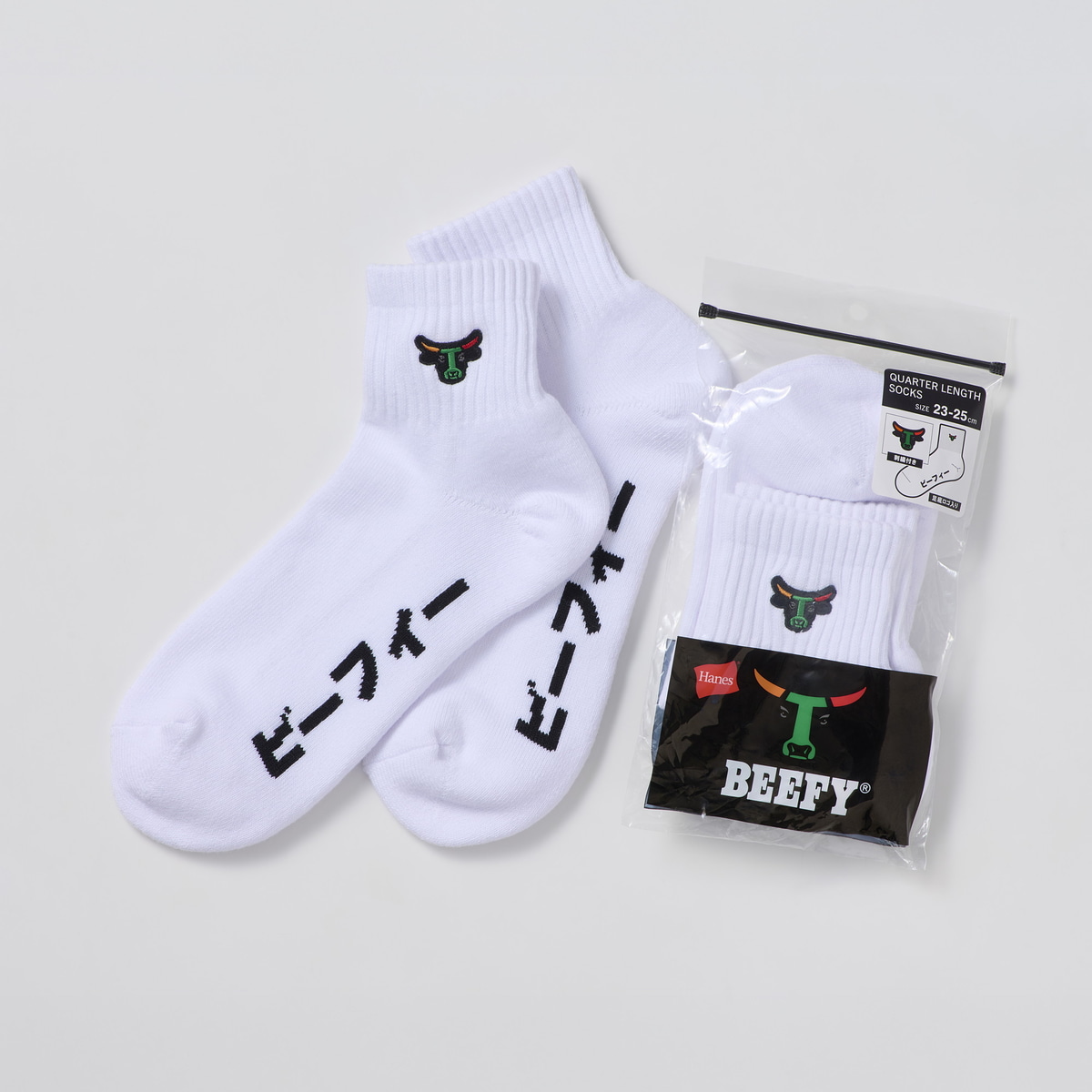 Hanes×セブン-イレブン BEEFY クォーターレングスソックス