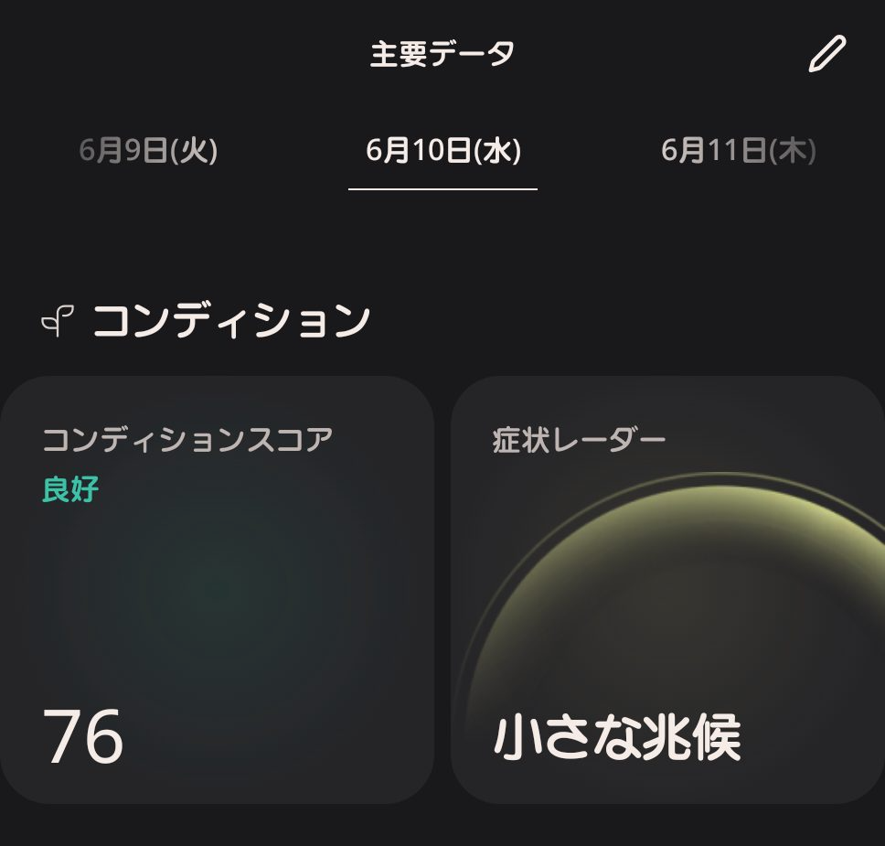 半年ぶりに小さな兆候が出現