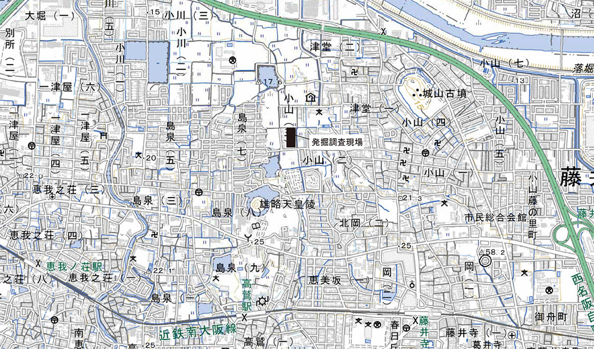 発掘調査現場地図