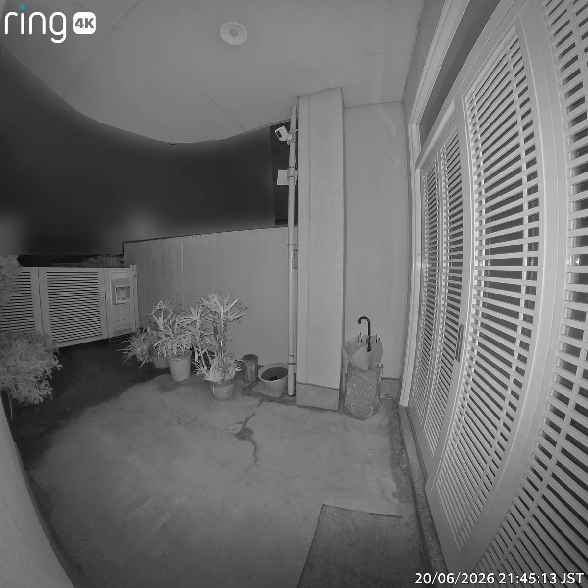 近くに照明のない暗い夜間ではモノクロ映像となるが、昼間とほぼ変わらないほど鮮明に撮影できる