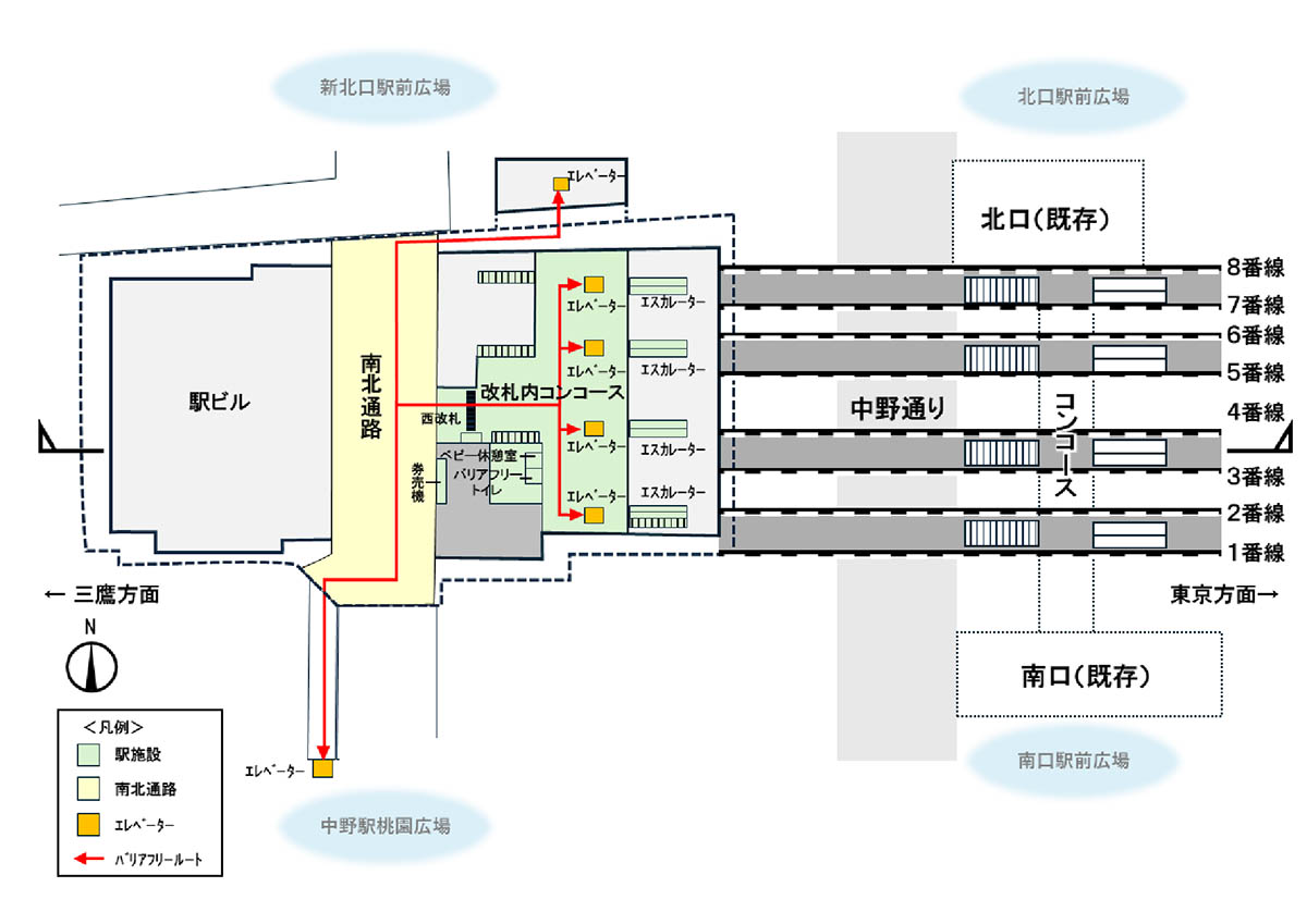 駅舎平面概要図