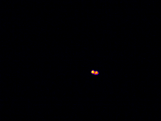 中間赤外カメラ TIR によって観測された小惑星「トリフネ」。はやぶさ2の最接近予定時刻の約10秒前から 0.25秒毎に撮像した画像を動画にしたもの(©JAXA・前橋工科大学・千葉工業大学・会津大学・北海道教育大学・産業技術総合研究所)