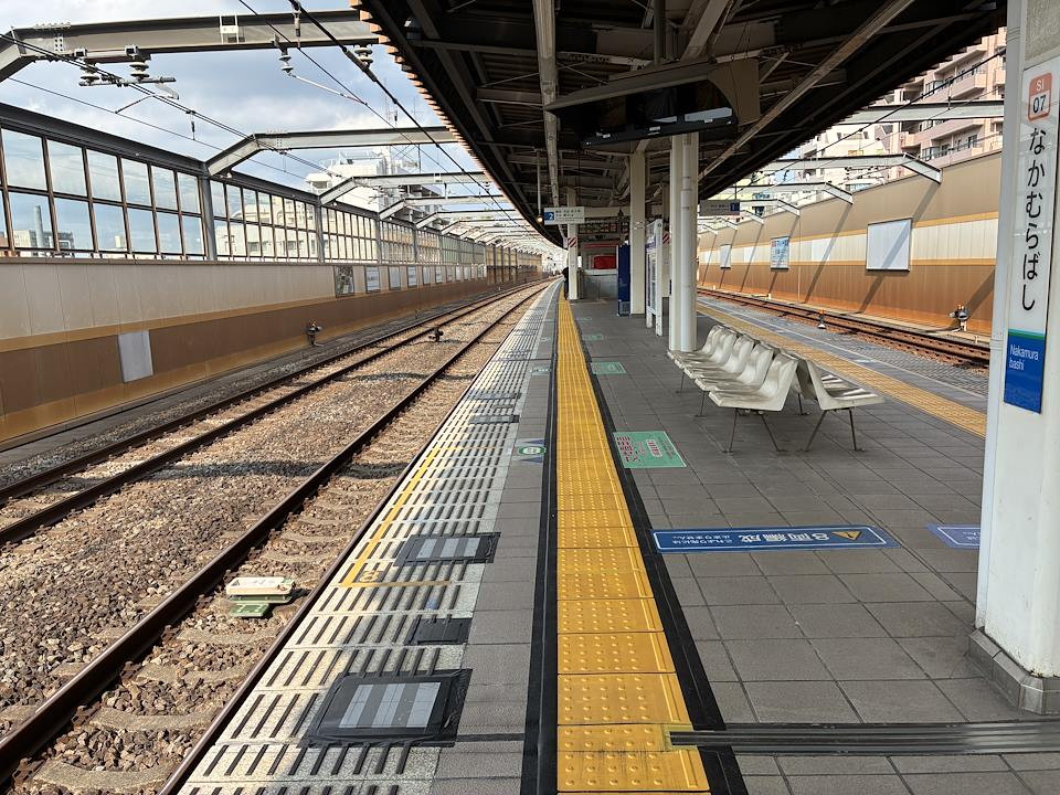 中村橋駅2番ホーム(現在、ホームドア設置前)