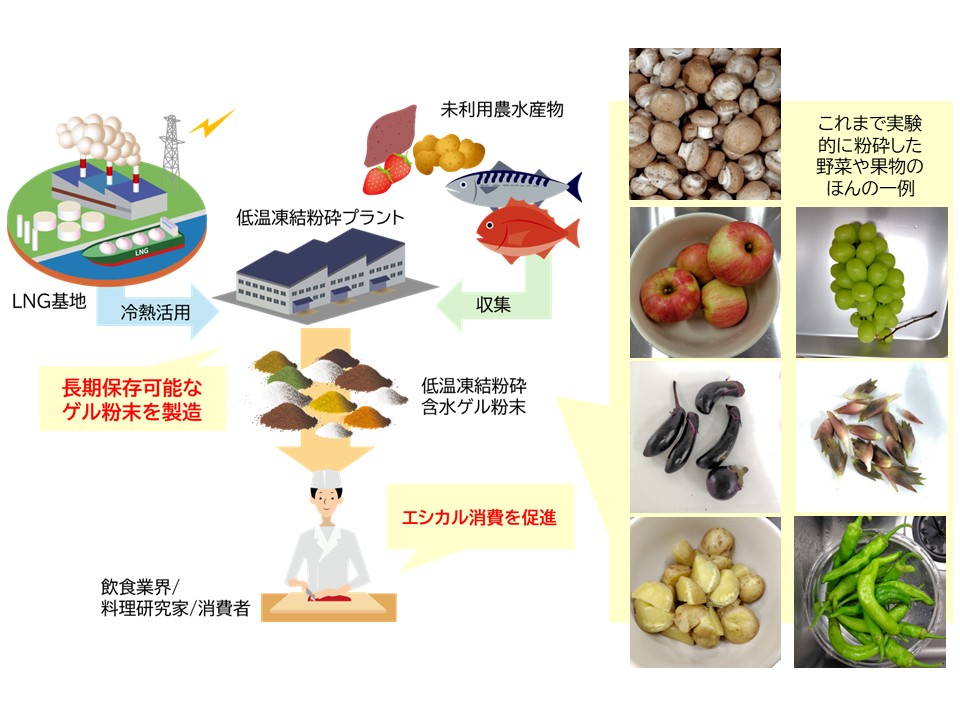3Dフードプリンターを使うことによる農業・飲食業への変化イメージ図。画像提供：山形大学 古川英光研究室