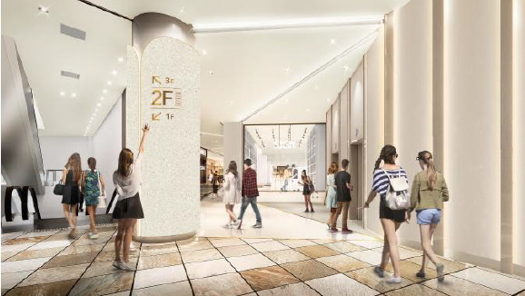 2階駅側モール(コスメ・フレグランスエリア) リニューアルイメージ