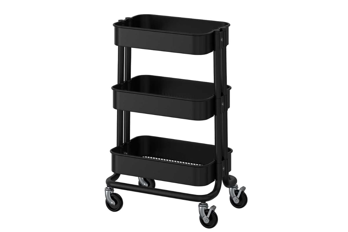 RÅSKOG ロースコグ ワゴン ブラック(2,799円)