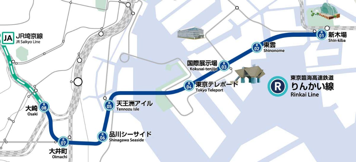 りんかい線(新木場駅～大崎駅)