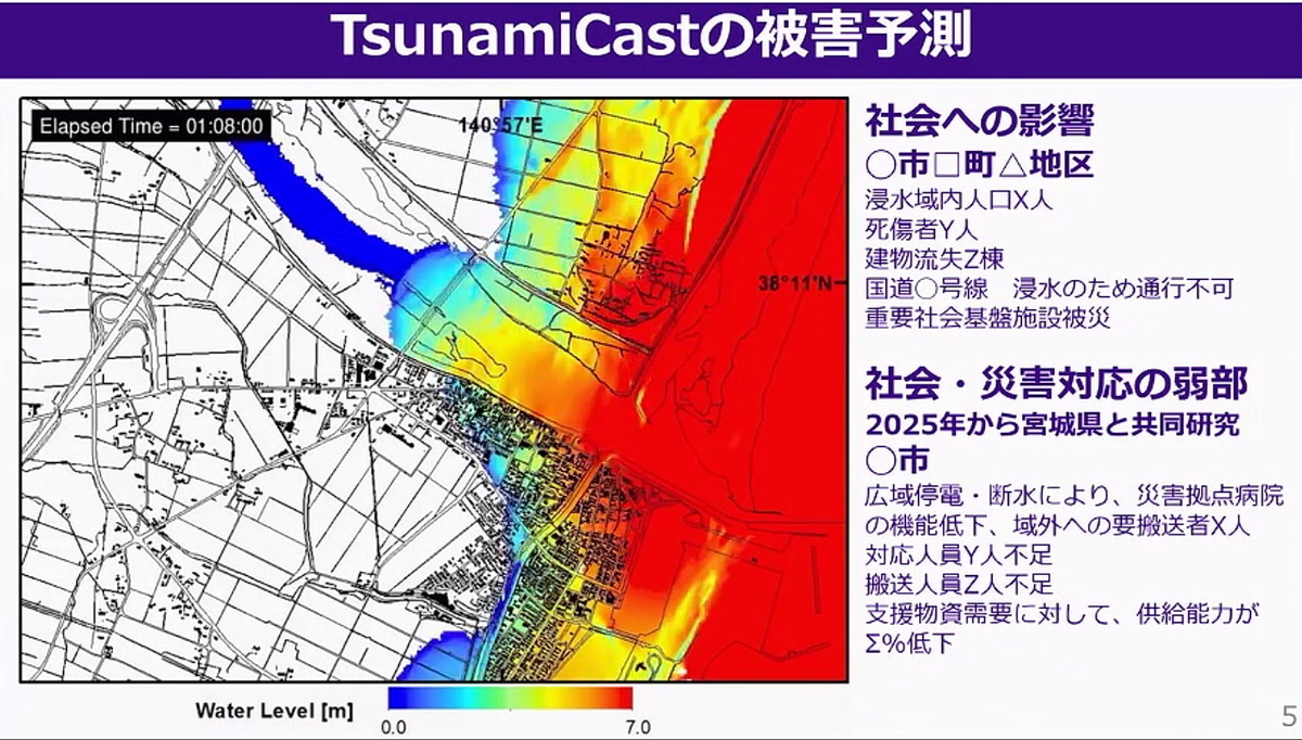東北大学が開発した津波被害予測システム