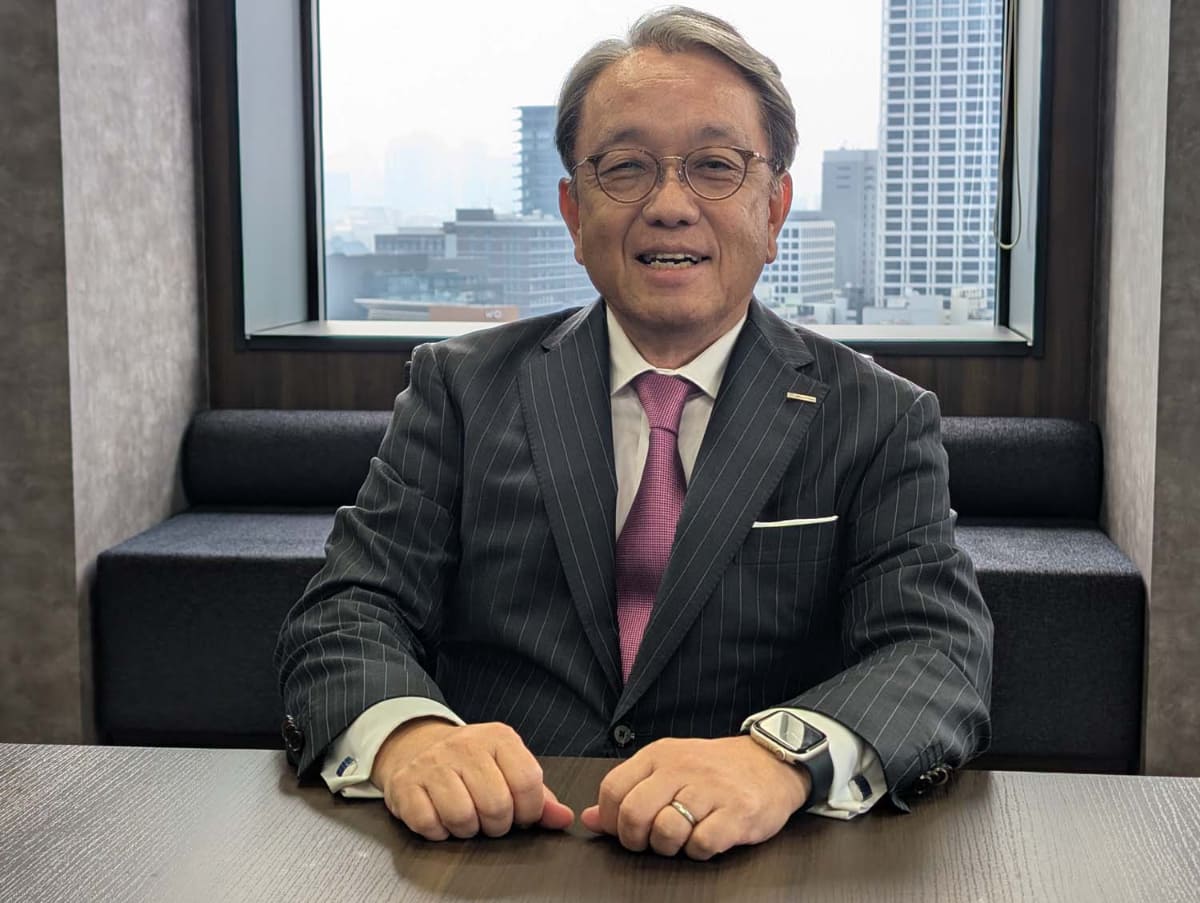 ドコモFG本社でインタビューに答える廣井氏