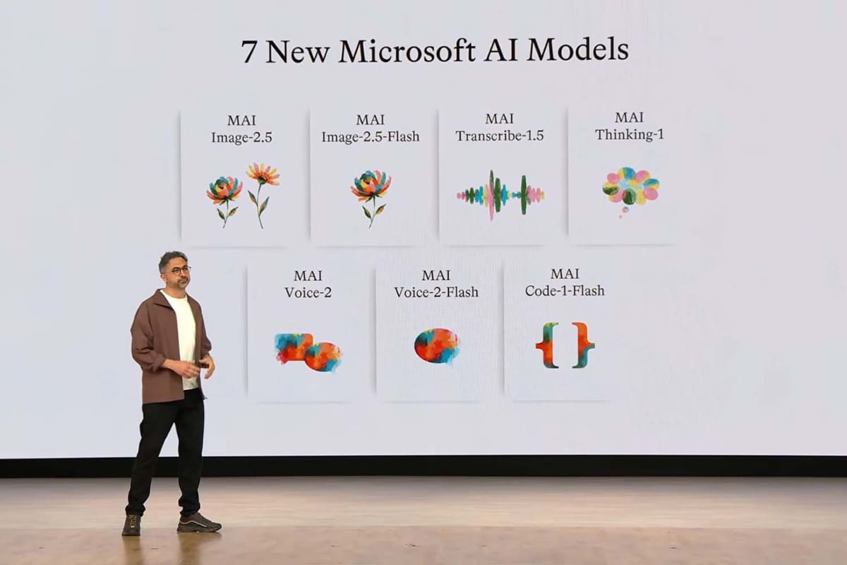 6月に開かれた開発者会議「BUILD 2026」の基調講演より。マイクロソフトは独自のフロンティアAIモデル「MAI」の開発を進めている