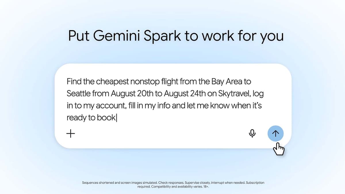 ChromeのGemini Sparkで航空券の予約を依頼