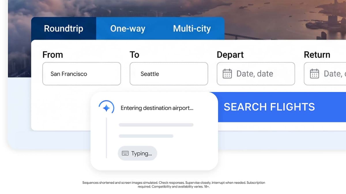 ChromeのGemini Sparkで航空券の予約を依頼
