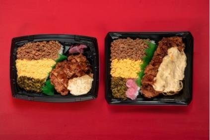 「3色そぼろ&チキン南蛮弁当」(680円)