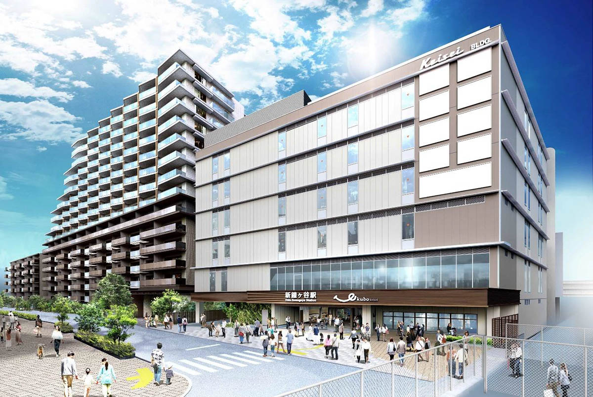イメージパース。手前がekubo京成