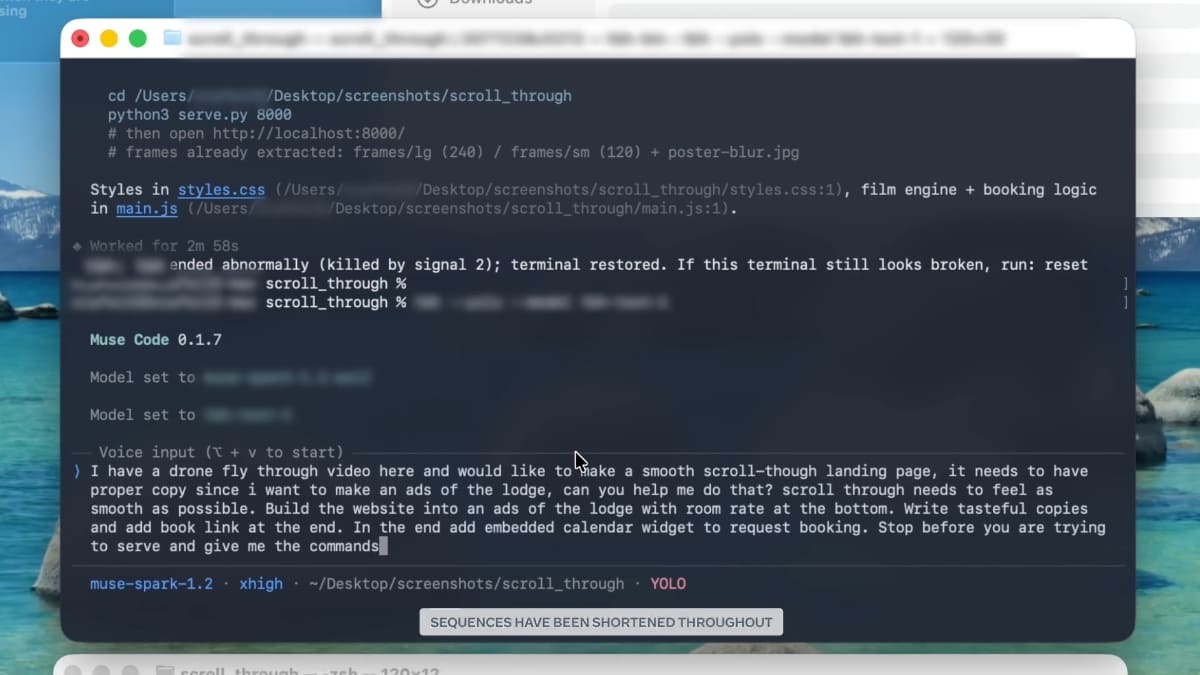 Muse Codeを使用し、動画から別荘のマーケティングおよび予約ページを生成するデモ
