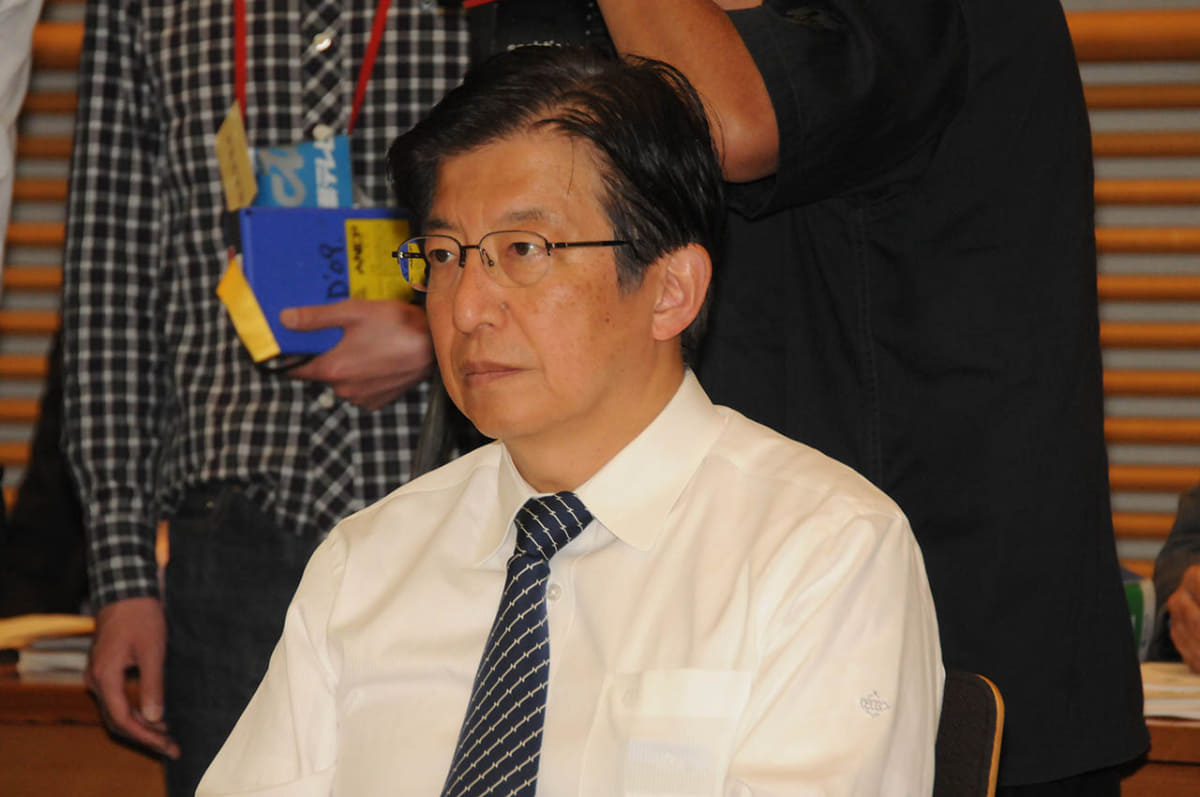 東京で開催された知事の会議に出席した静岡県知事(当時)の川勝平太氏。2009年7月から24年5月まで知事を務めた(11年5月撮影)
