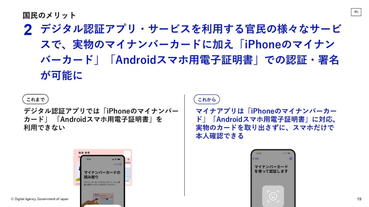 いよいよデジタル認証サービスでスマートフォン対応(提供：デジタル庁)