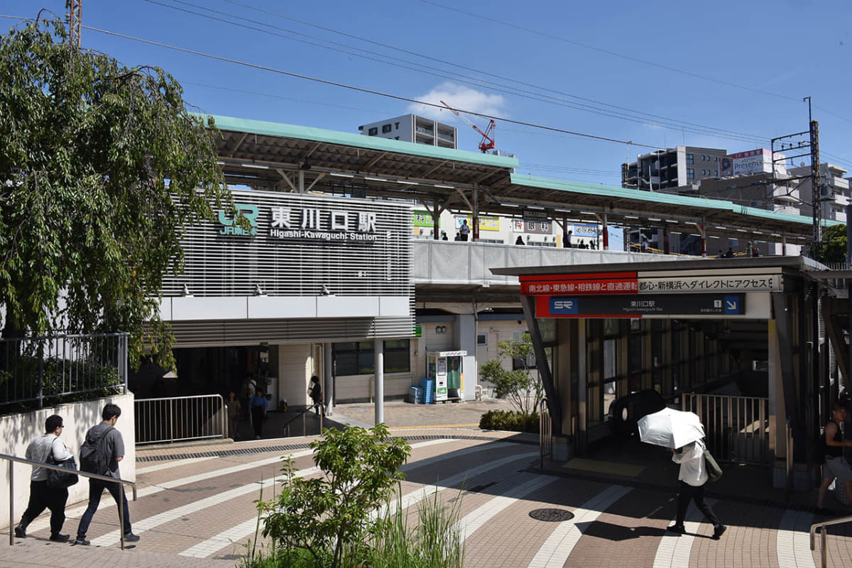東川口駅は埼玉高速鉄道とJR武蔵野線の乗換駅になっている