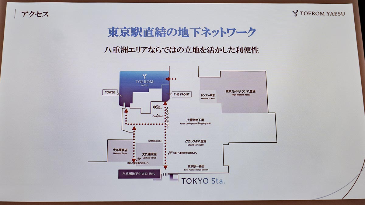 東京駅からのアクセス