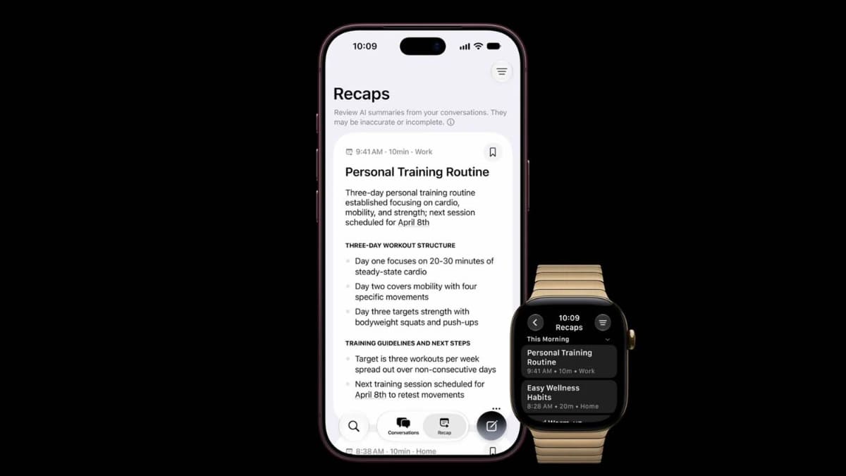 会話を自動的にまとめるSiri Recap