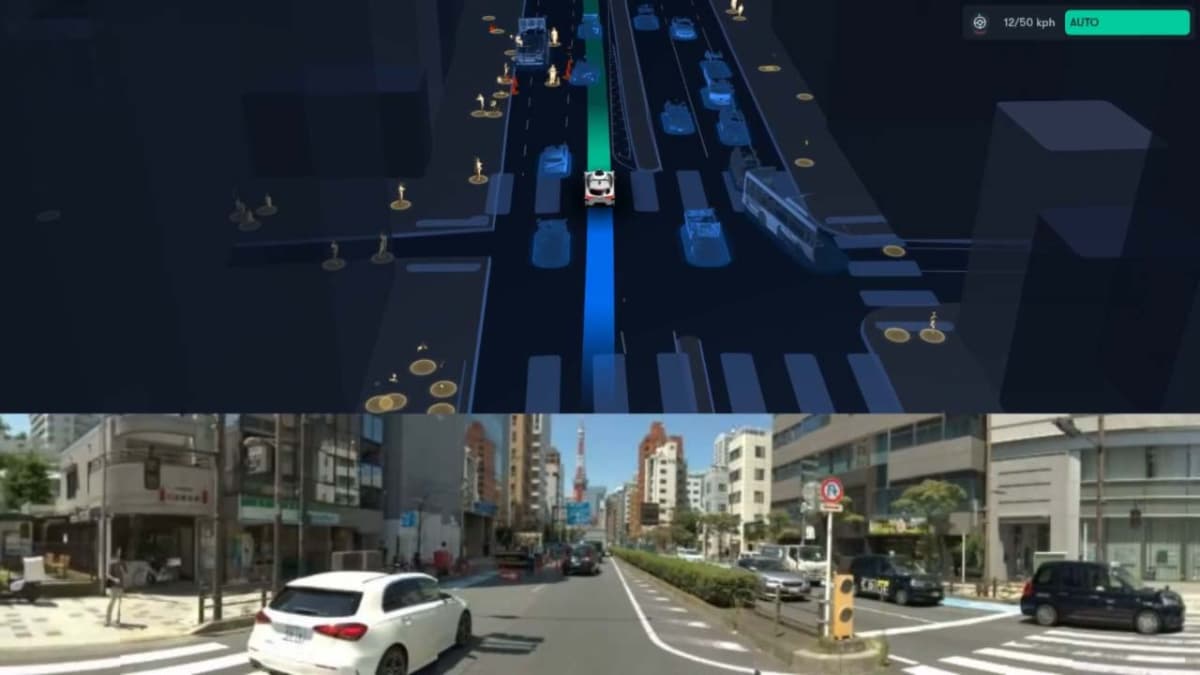 東京での試験走行の例