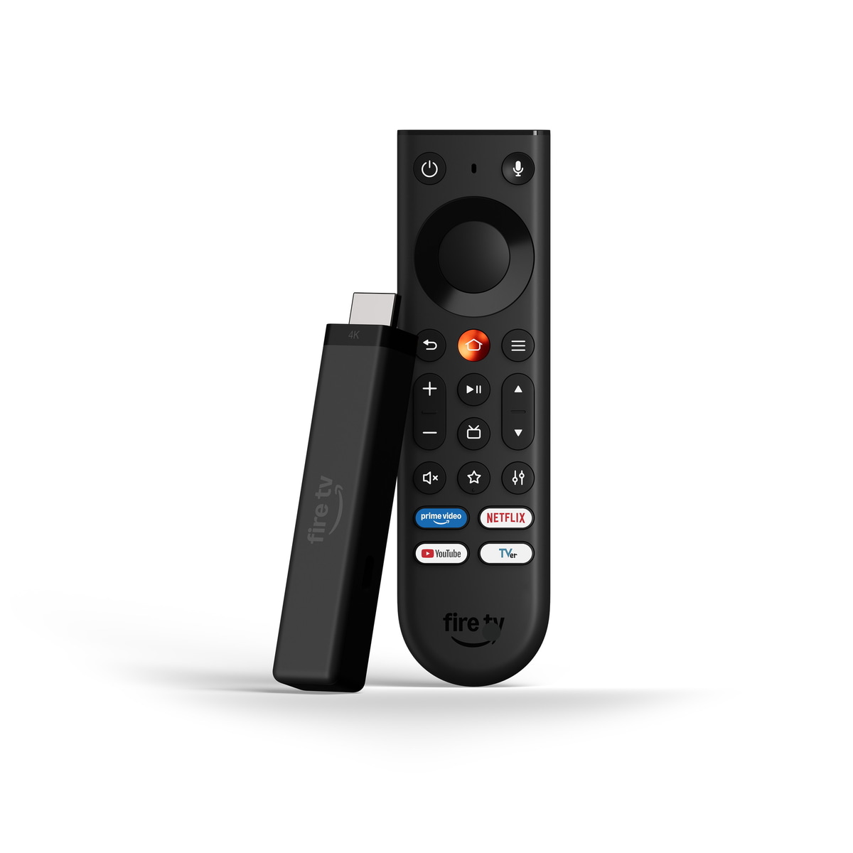 新しい「Fire TV Stick 4K」、同梱の新デザインのリモコン「Fire TVリモコン」