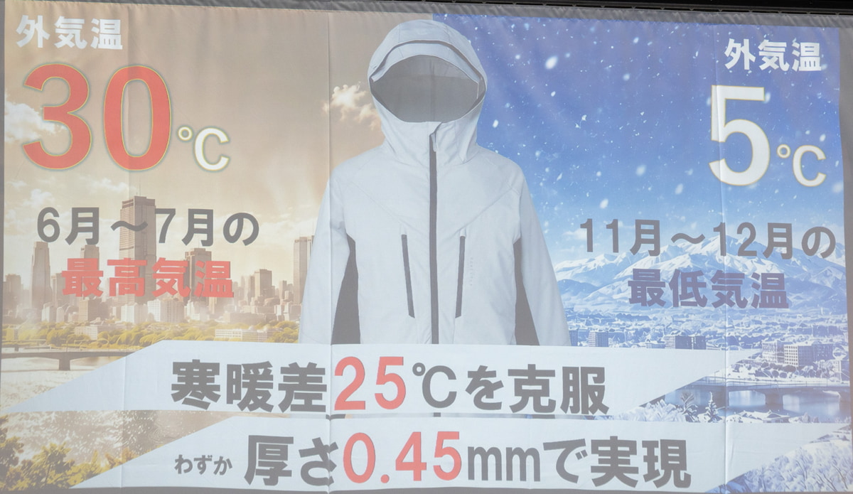 外気温5度～30度まで対応するアウターウェア「XShelter Σ」