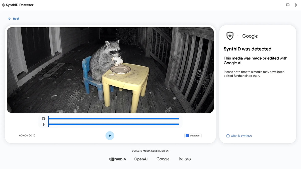 利用イメージ。電子透かしのSynthIDを検出し「GoogleのAIにより生成または編集されたもの」と判別されている