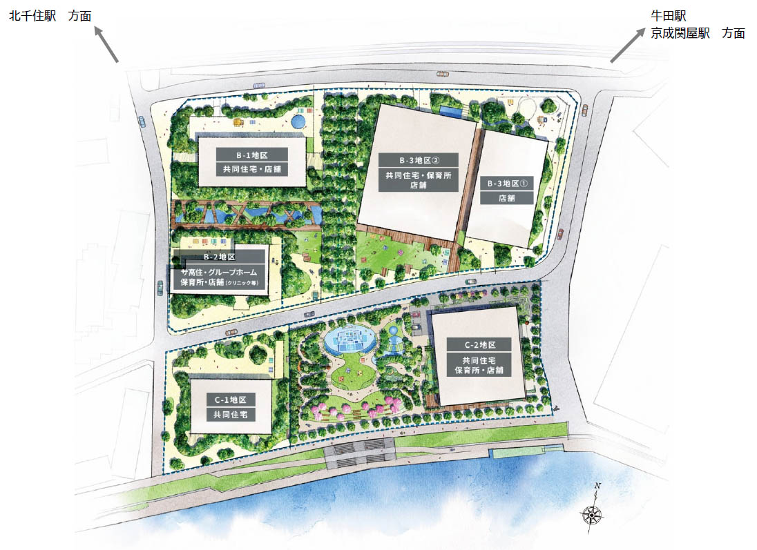 AQUA GATE 千住大川端計画イメージ