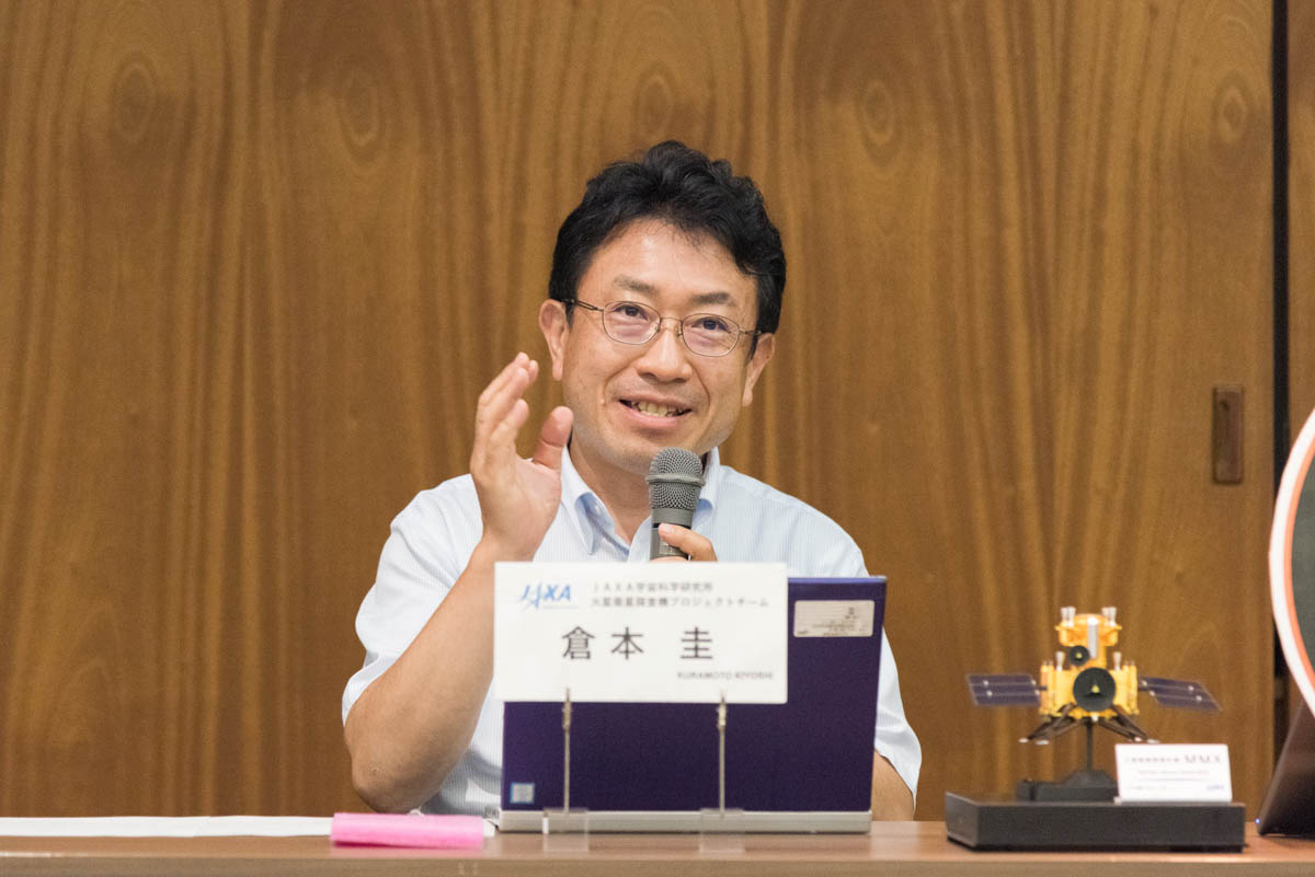 火星衛星探査機プロジェクトチーム プロジェクト統括科学者 倉本圭北海道大学教授(撮影:小林伸)