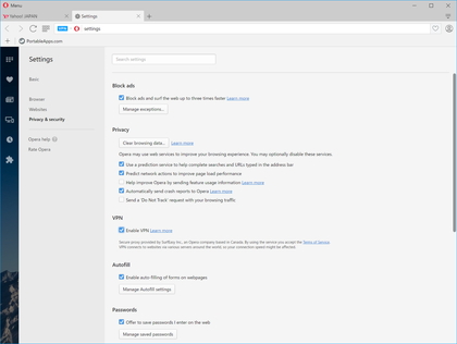清水理史の イニシャルb Browser Vpn という考え方 Opera 40に統合されたvpn機能を試す Internet Watch