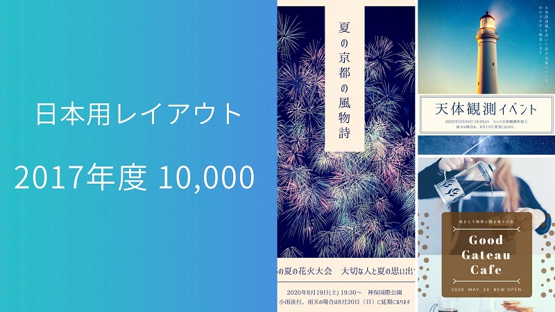 2017年度中には、日本用レイアウトを1万種類に増やす予定