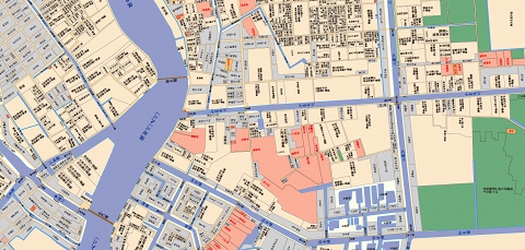 【東京都23区別 集成用基本図 15000分1◆１４枚】昭和33年 1964年東京オリンピック前　　　　　　検)古地図地形図都市計画図地勢図　 東京1964デザインマップ』インテリア風呂敷送料無料 \u2013 totemap