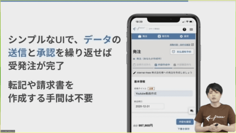 送信と承認を繰り返すことで受発注