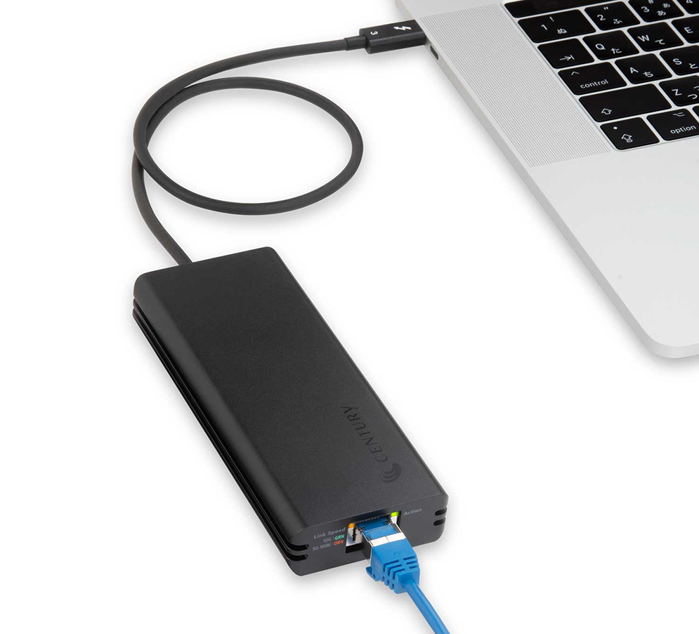 【美品】Thunderbolt 3／4対応USB接続10GBASE-Tアダプター 美品】Thunderbolt 3／4対応USB接続10GBASE-Tアダプター