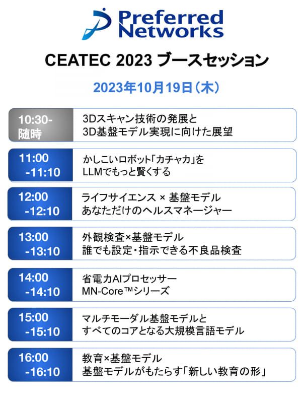 19日のブースセッション