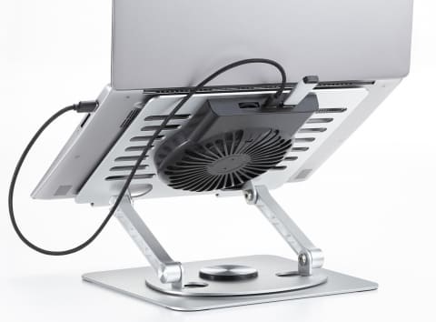 冷却ファン付きのアルミ製PCスタンド「TK-CLN30U」、サンワサプライが