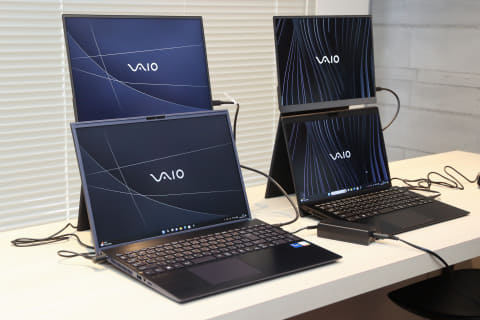 VAIO ポータブルディスプレイ USB-C接続 サンワサプライ製 USB Type-C接続 タッチパネル内蔵モバイル