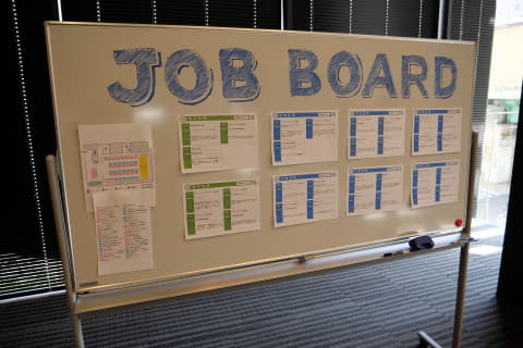 「ジオ展 2024」の会場に設けられた求人募集コーナー