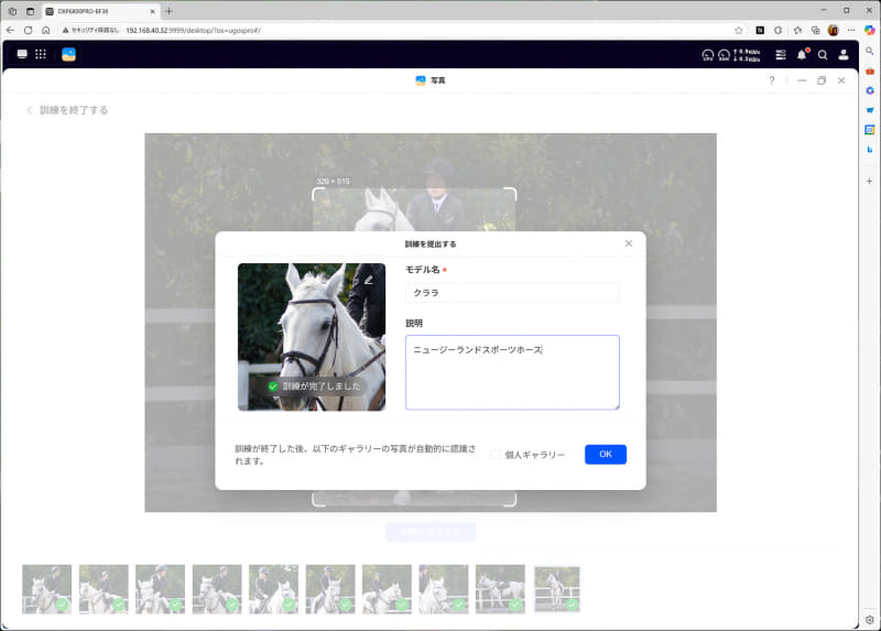 10枚ほどの写真を用意すればモデルの学習も可能。趣味の写真で活用すれば、細かな分類にAIを役立てることができる
