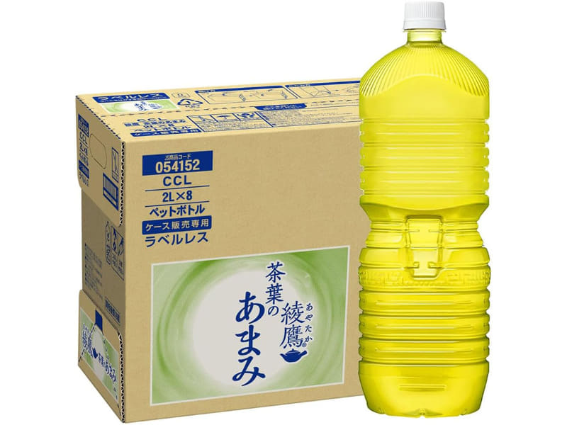 綾鷹 茶葉のあまみ ラベルレス 2リットル×8本