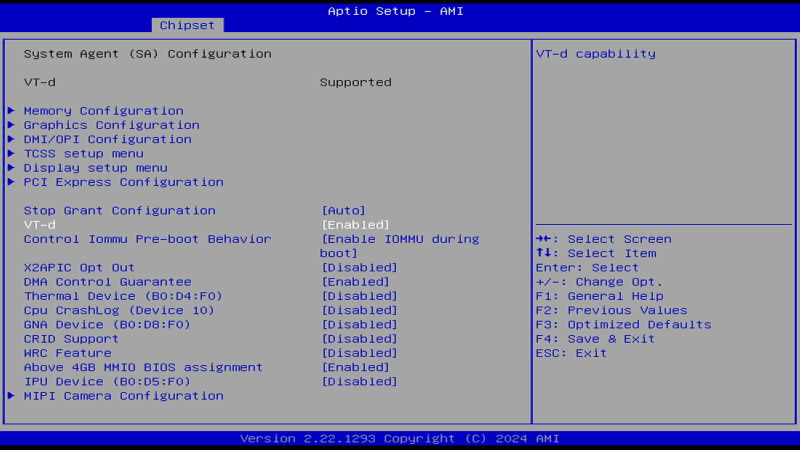 仮想化関連の機能を確認