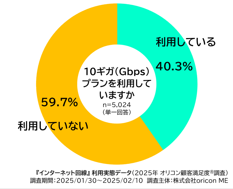 10ギガプランの利用実態