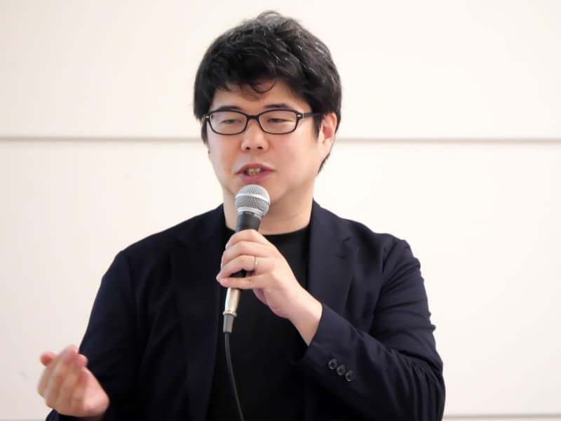 「都市の人流データ計測と都市計画のためのモデル化について」講演した長谷川大輔氏