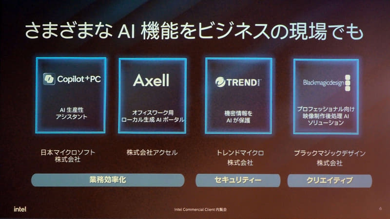インテルの発表会にて
