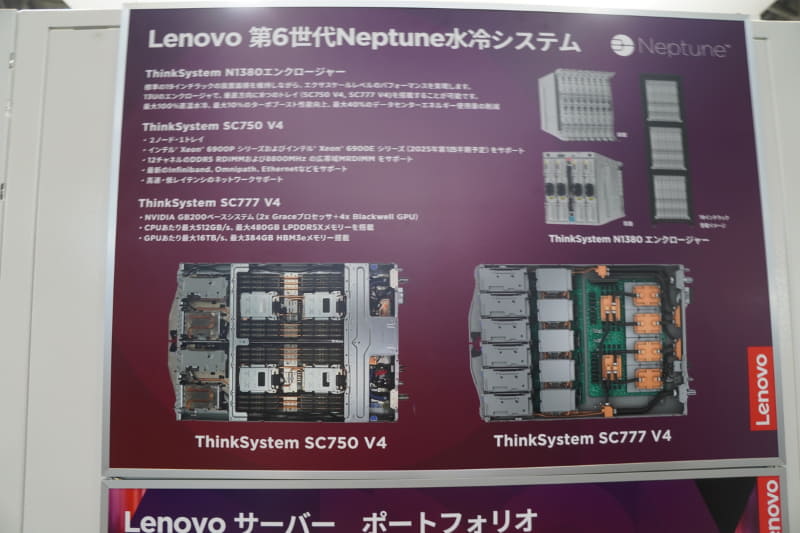 「Lenovo 第6世代Neptune水冷システム」