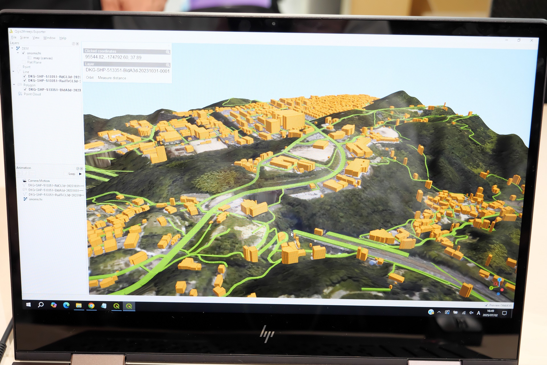 3次元電子国土基本図の試作データ